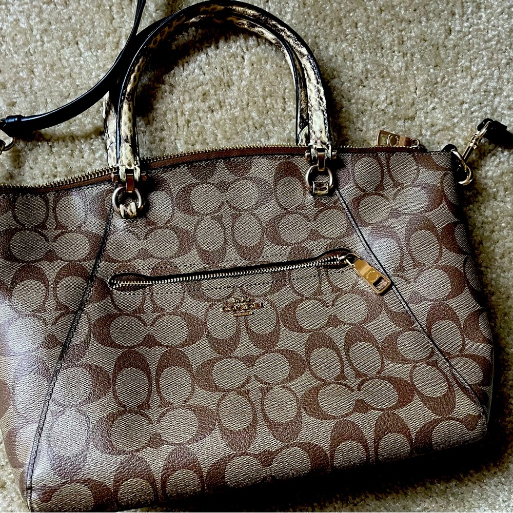 Coach Prairie Satchel in ColorBlock Signature Canvas Bag